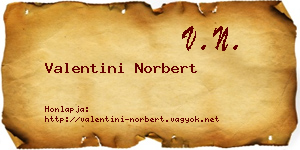 Valentini Norbert névjegykártya