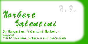 norbert valentini business card